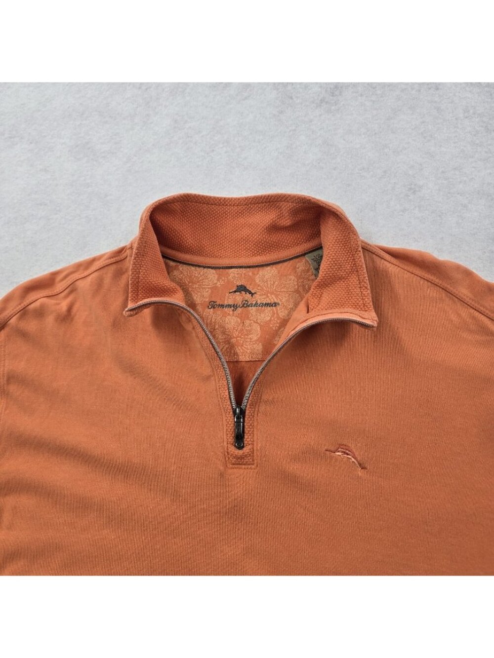Tommy Bahama 1/4 Zip Pullover Mens Size L Long Sleeve Pima Cotton Modal Blend